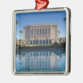 青いプールに反射するメサ寺院 メタルオーナメント (左)