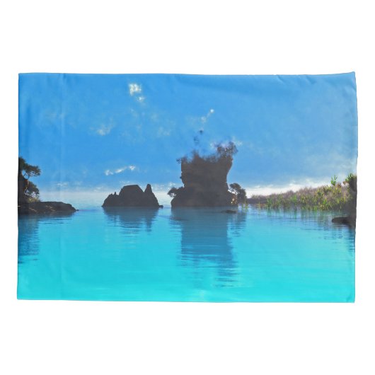 青いプール 枕カバー (裏面)