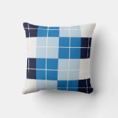 青いプ市松模様にライド模様 クッション (裏面)