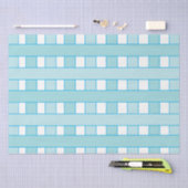 青いプ市松模様にライド模様 薄葉紙 (クラフト)