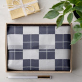 青いプ市松模様にライド模様 薄葉紙 (ギフト)