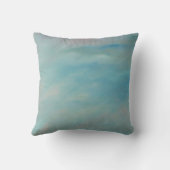 青いヘイズはアクリル絵画系装飾用クッション クッション (裏面)