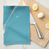 青いヘッドライト キッチンタオル (四つ折り)