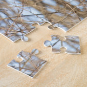 青いヘロン（水平） ジグソーパズル (側面)