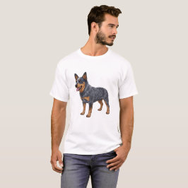 青いヘーラーのオーストラリアの牛の犬tシャツ tシャツ