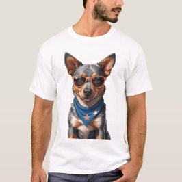青いヘーラーのオーストラリアの牛の犬tシャツ tシャツ