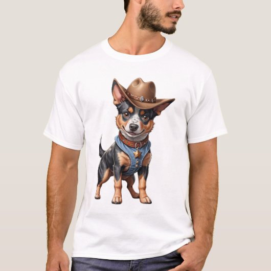 青いヘーラーのオーストラリアの牛の犬tシャツ tシャツ (正面)
