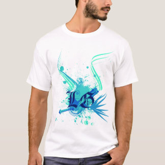 青いベクトル Tシャツ