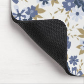 青いベク図解入りの、写真付きのトルの花つる植物 マウスパッド (コーナー)