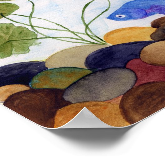 青いベタ ポスター (角)