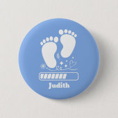 青いベビーのロード 缶バッジ (正面)