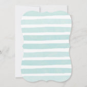 青いベビーの散水招待状の男の赤ちゃん 招待状 (裏面)