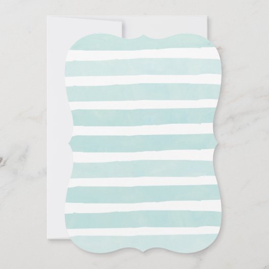 青いベビーの散水招待状の男の赤ちゃん 招待状 (裏面)