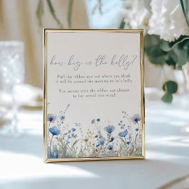 青いベビーの開花山花腹の推測ゲーム ポスター