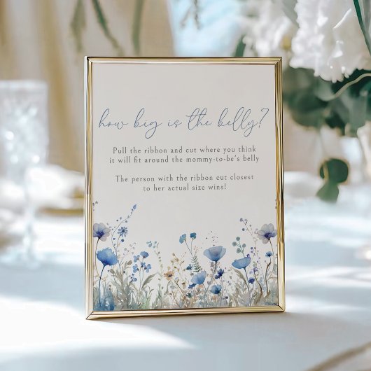 青いベビーの開花山花腹の推測ゲーム ポスター