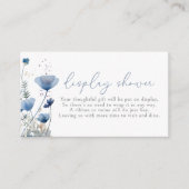 青いベビーの開花山花表示シャワー エンクロージャーカード (正面)