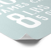 青いベビー名と誕生統計 |編集可能な色 ポスター (角)