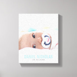 青いベビー名（写真） キャンバスプリント