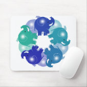 青いベビー象 マウスパッド (マウス)