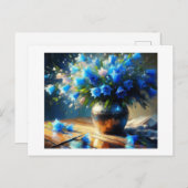 青いベルの花 ポストカード (正面/裏面)