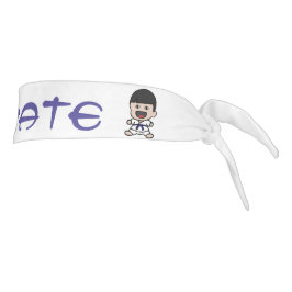 青いベルトの空手の頭部の覆い タイヘッドバンド