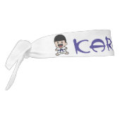 青いベルトの空手の頭部の覆い タイヘッドバンド (回転270)