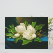 青いベルベットの布の上の巨大なマグノリア(ヒード) カード (スタンド正面)