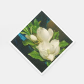 青いベルベットの布の上の巨大なマグノリア（ヒード） スタンダードランチョンナプキン (角)