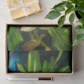 青いベルベットの布の上の巨大なマグノリア(ヒード) 薄葉紙 (ギフト)