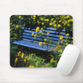 青いベンチ マウスパッド (マウス)