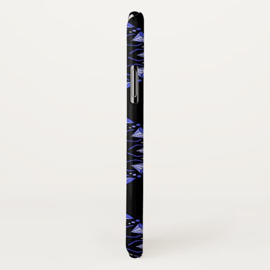 青いペイズリーのapple iphoneケース Case-Mate iPhoneケース (裏面/右)