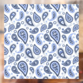 青いペイズリーパターン ウィンドウサイン (シート2)