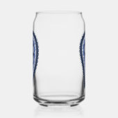 青いペイズリーパターン ガラス缶 (右)