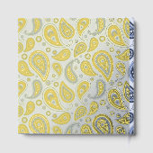 青いペイズリーパターン ゲストブック (裏面)