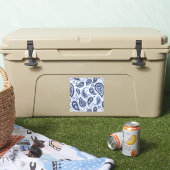 青いペイズリーパターン シール (クーラー)