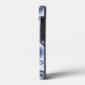 青いペイズリーパターン Case-Mate iPhoneケース (裏面 / 左)