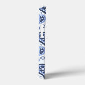 青いペイズリーパターン Case-Mate iPhoneケース (裏面 / 右)