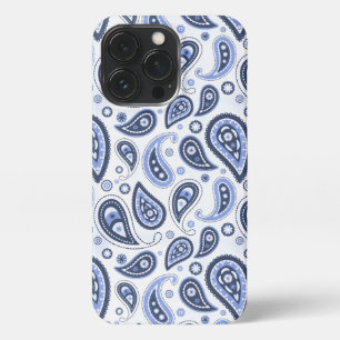 青いペイズリーパターン iPhone 13 PROケース