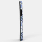 青いペイズリー柄 Case-Mate iPhoneケース (裏面/右)