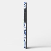 青いペイズリー模様 Case-Mate iPhoneケース (裏面 / 左)