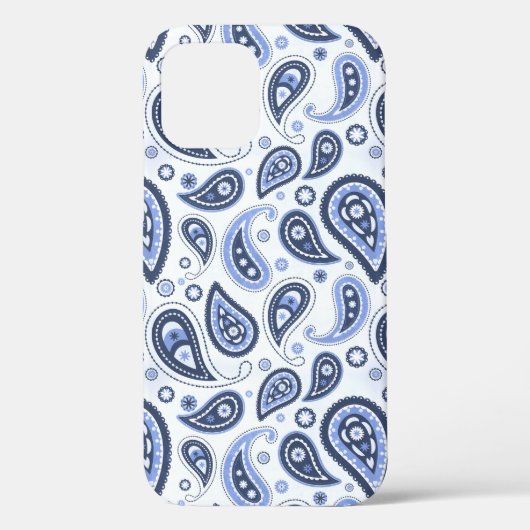 青いペイズリー模様 Case-Mate iPhoneケース (裏面)