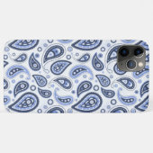 青いペイズリー模様 Case-Mate iPhoneケース (裏面(横))