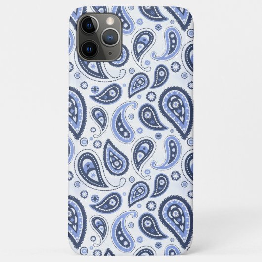 青いペイズリー模様 Case-Mate iPhoneケース (裏面)