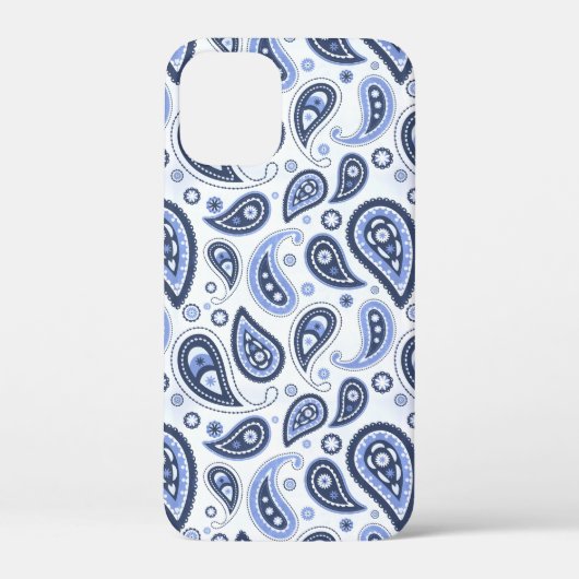青いペイズリー模様 Case-Mate iPhoneケース (裏面)