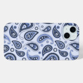 青いペイズリー模様 Case-Mate iPhoneケース (裏面 (横))