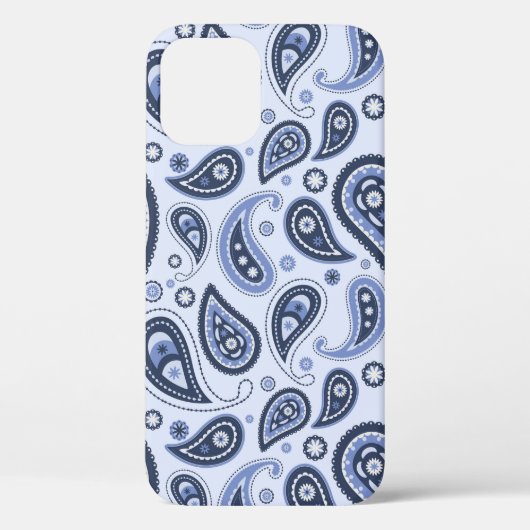 青いペイズリー模様 Case-Mate iPhoneケース (裏面)