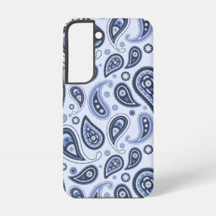 青いペイズリー模様 SAMSUNG GALAXY S22ケース