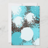 青いペイントボールのパーティーの招待 招待状 (裏面)