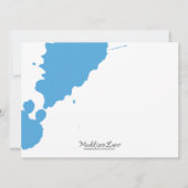 青いペイントボールの(ばちゃばちゃ)跳ねるのペイントボールの誕生会 招待状 (裏面)