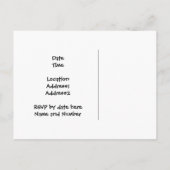 青いペイントボール誕生日 インビテーションポストカード (裏面)